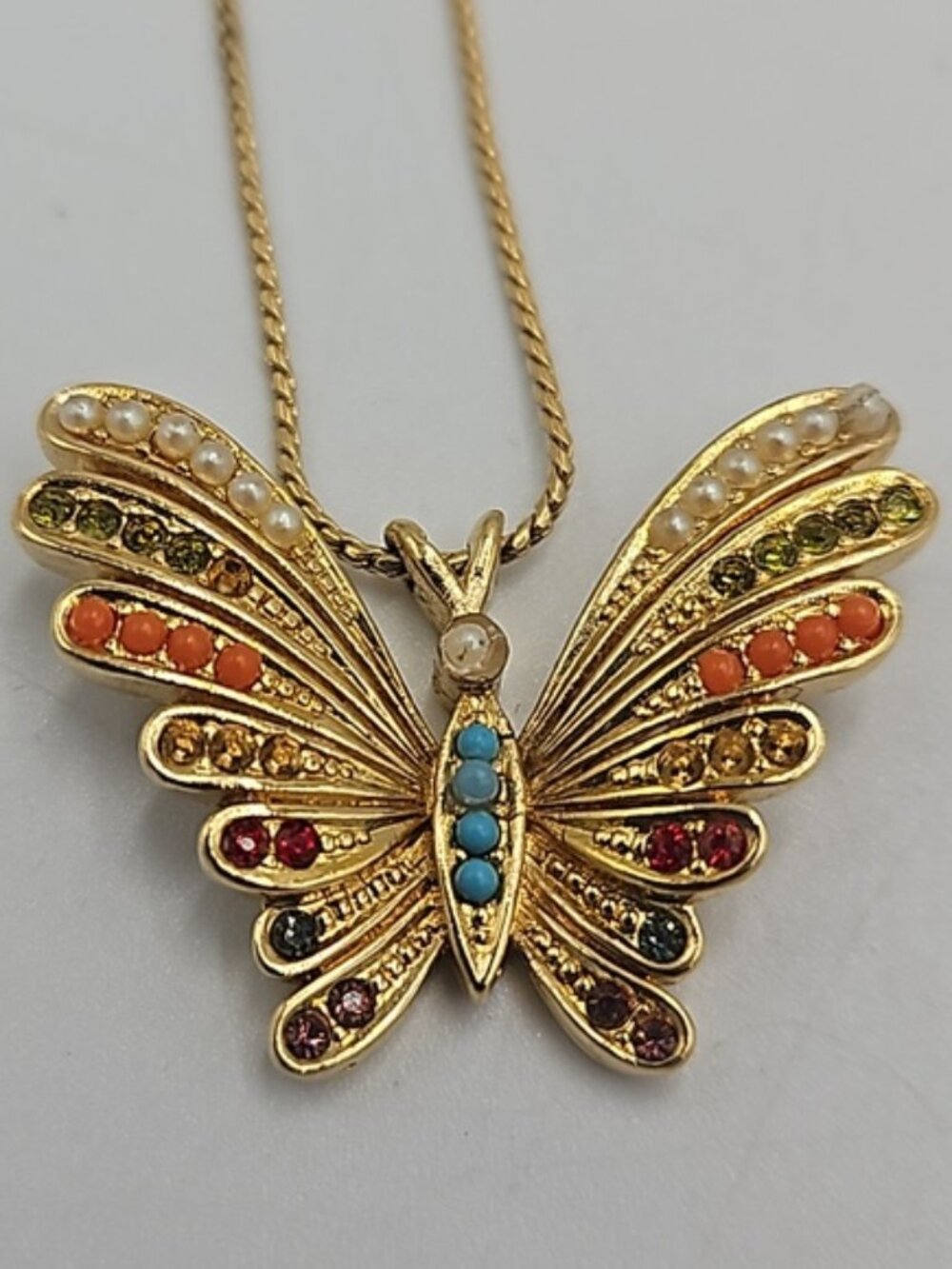 Vintage Butterfly Necklace